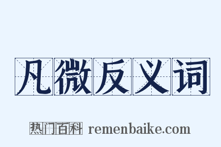 凡微反义词是什么意思的图片